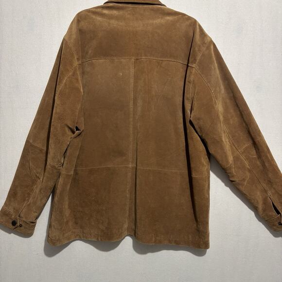 Boston Harbour Outdoorwear Suede Leather Jacket Men’s XL Brown Lined VTG - Picture 15 of 16